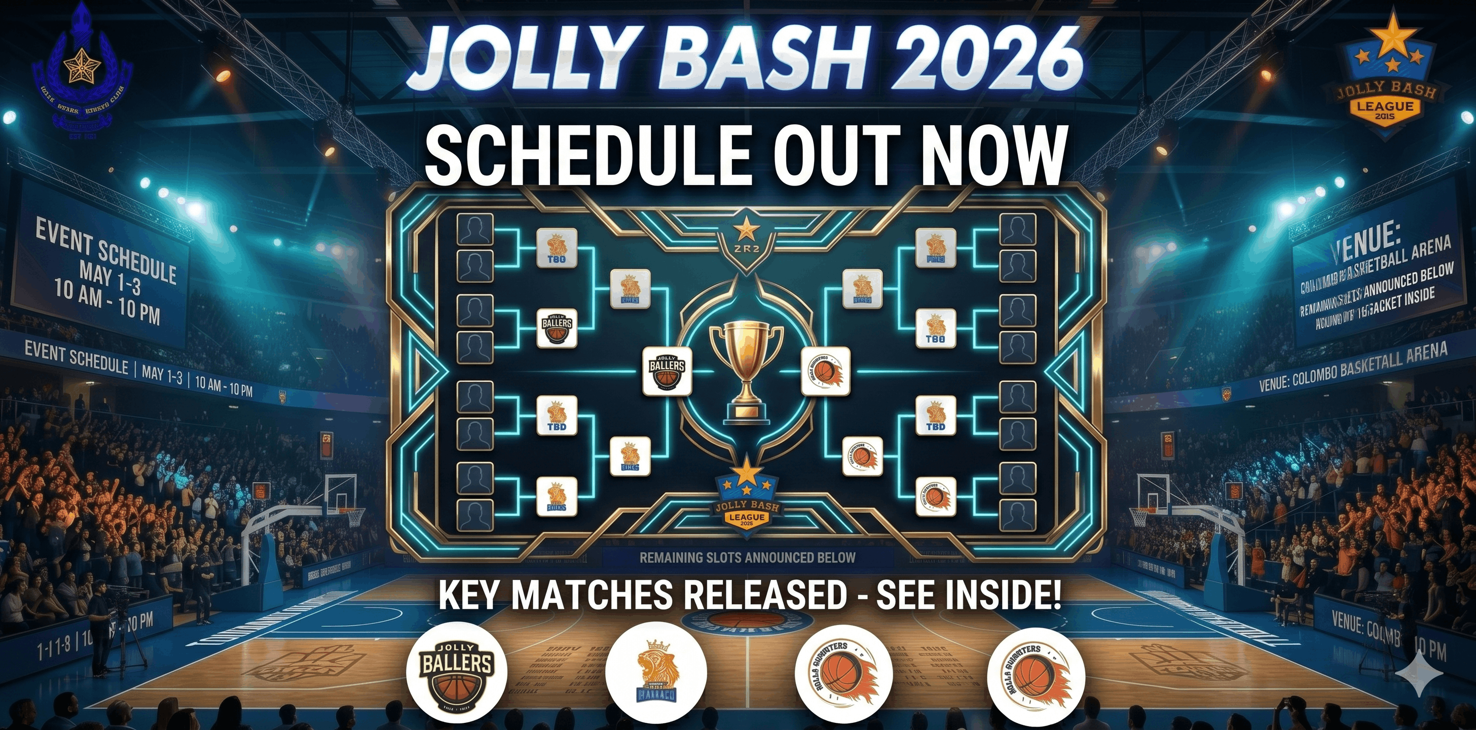 Jolly Bash 2026 Match Schedule Released - The Countdown Begins